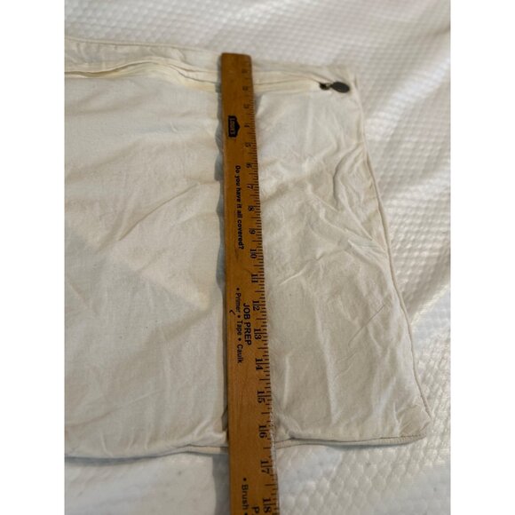 Pier 1 Imports Coastal Embroidered Natural Pillow Cover 17in Sofa zip Boho Htf - Picture 6 of 7